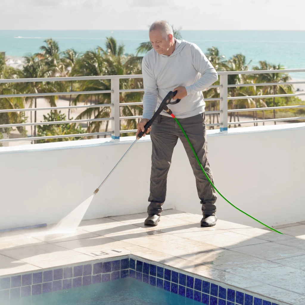 Exterior pressure cleaning by Altura Drone Services