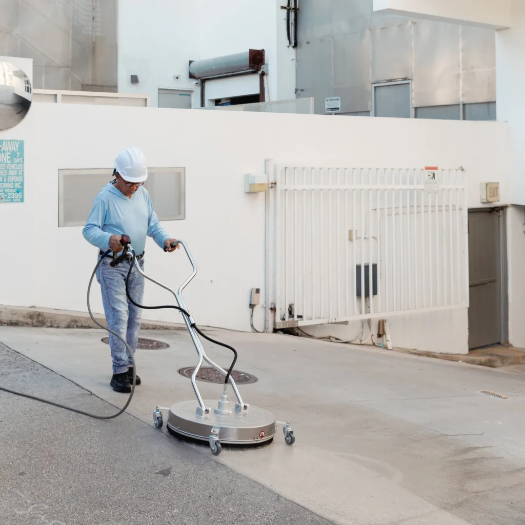 Altura surface cleaning equipment in use