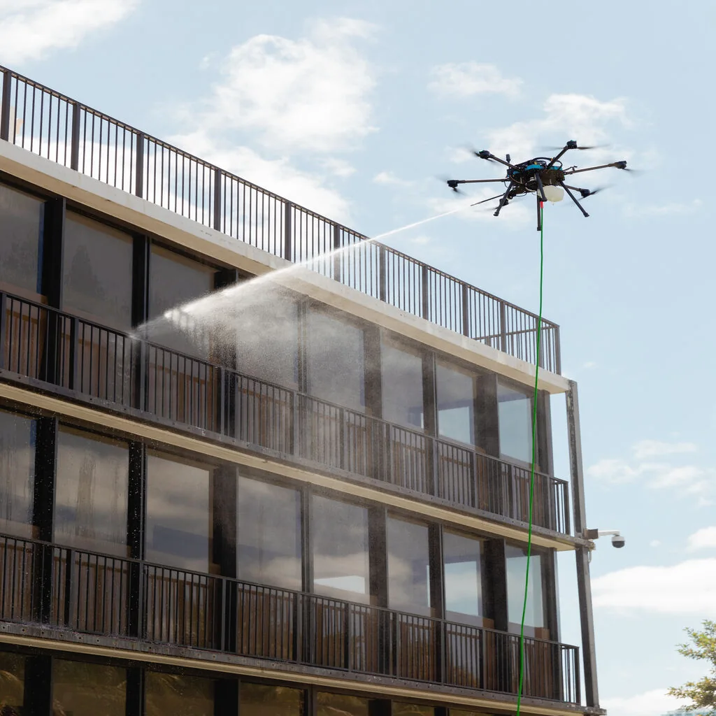 Drone cleaning at 1000 Venetian Way